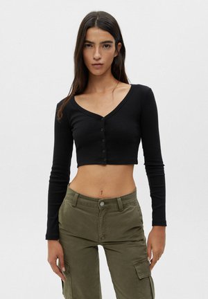 Cardigan - mottled black