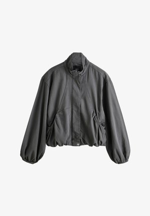 Next, TALL FIT - LIGHTWEIGHT DENIM FUNNEL NECK BOMBER JACKET - Bomberjacke - grey