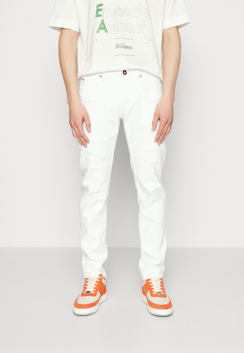 Skinny Jeans Armani Bianchi Jeans Armani Blanc Homme