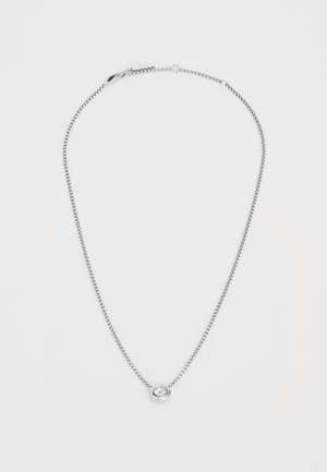 TWISTED BEZEL SOLITAIRE - Nyaklánc - silver-coloured
