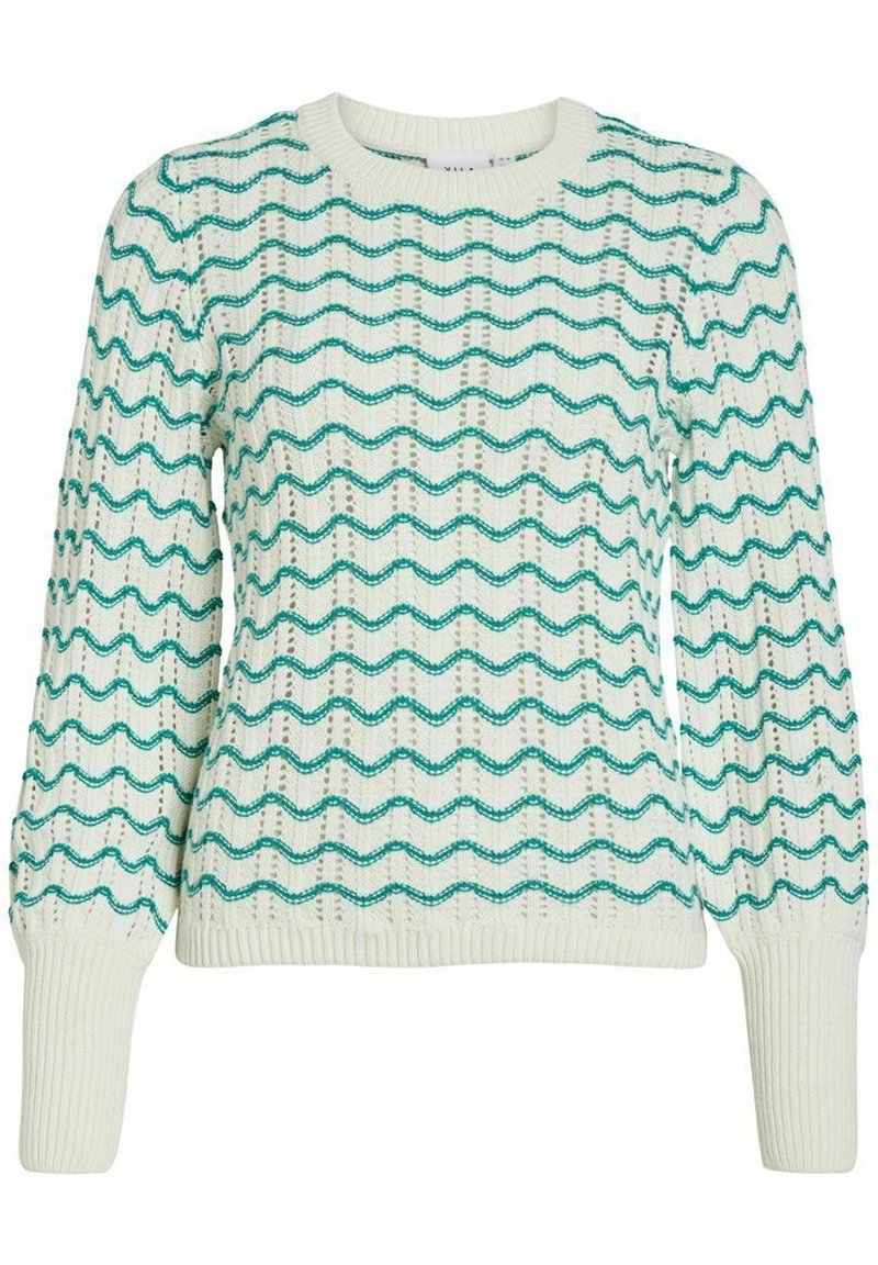 VILA Strickpullover - green