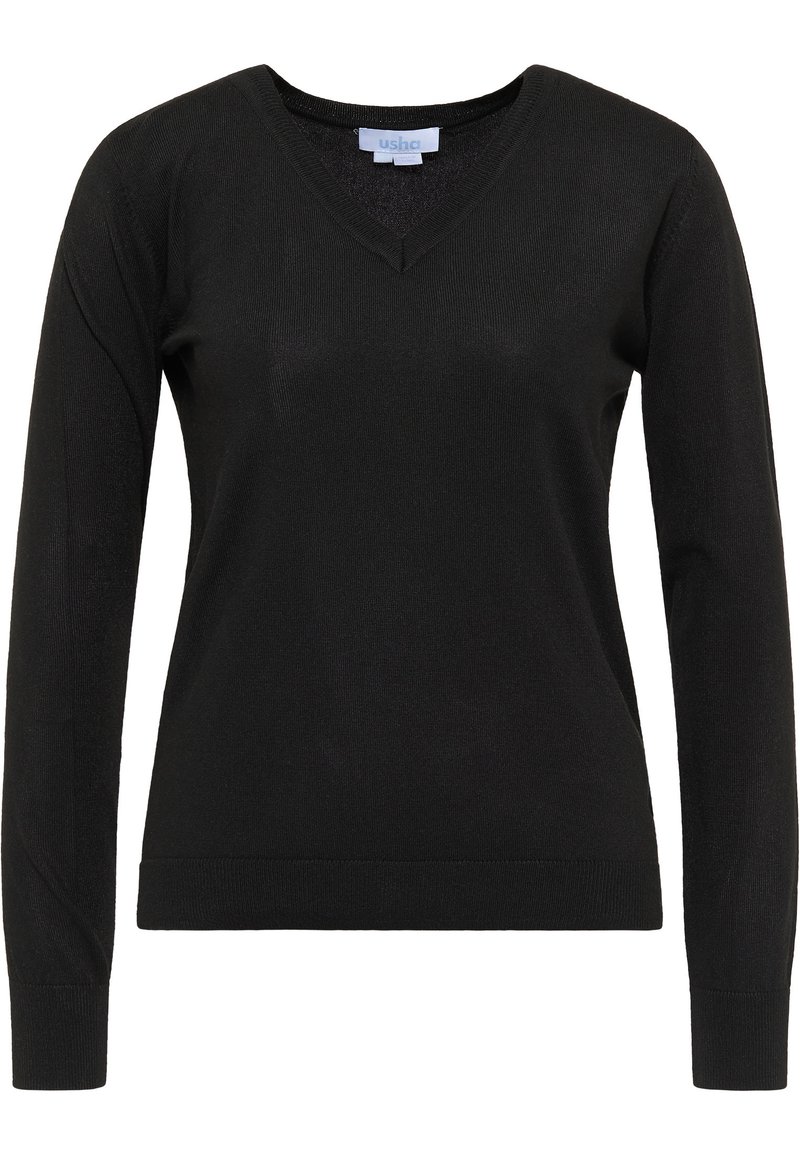 Damen Strickjacken | usha USHA FENIA Strickpullover schwarz - NS37634 Damen Strickjacken | usha USHA FENIA Strickpullover schwarz - NS37634