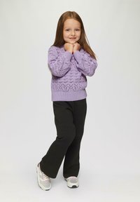 s.Oliver LOOSE FIT EN AJOURMOTIEF - Strickpullover - lavendel