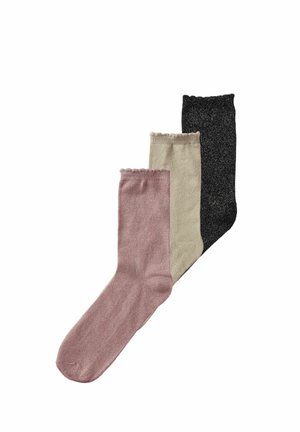 Name it, SOCKS 3 PACK GLITTER - Chaussettes - woodrose