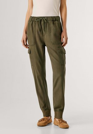 MID WAIST JOGGER NEW CRUSADE - Pantalon cargo - dark khaki green