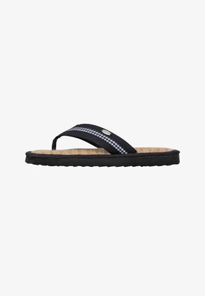 CINNEA CINNEA ZEHENTRENNER BONDY - T-bar sandals - schwarz, gemustert