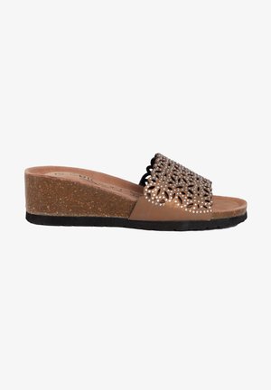 NORA - Wedge sandals - bronze