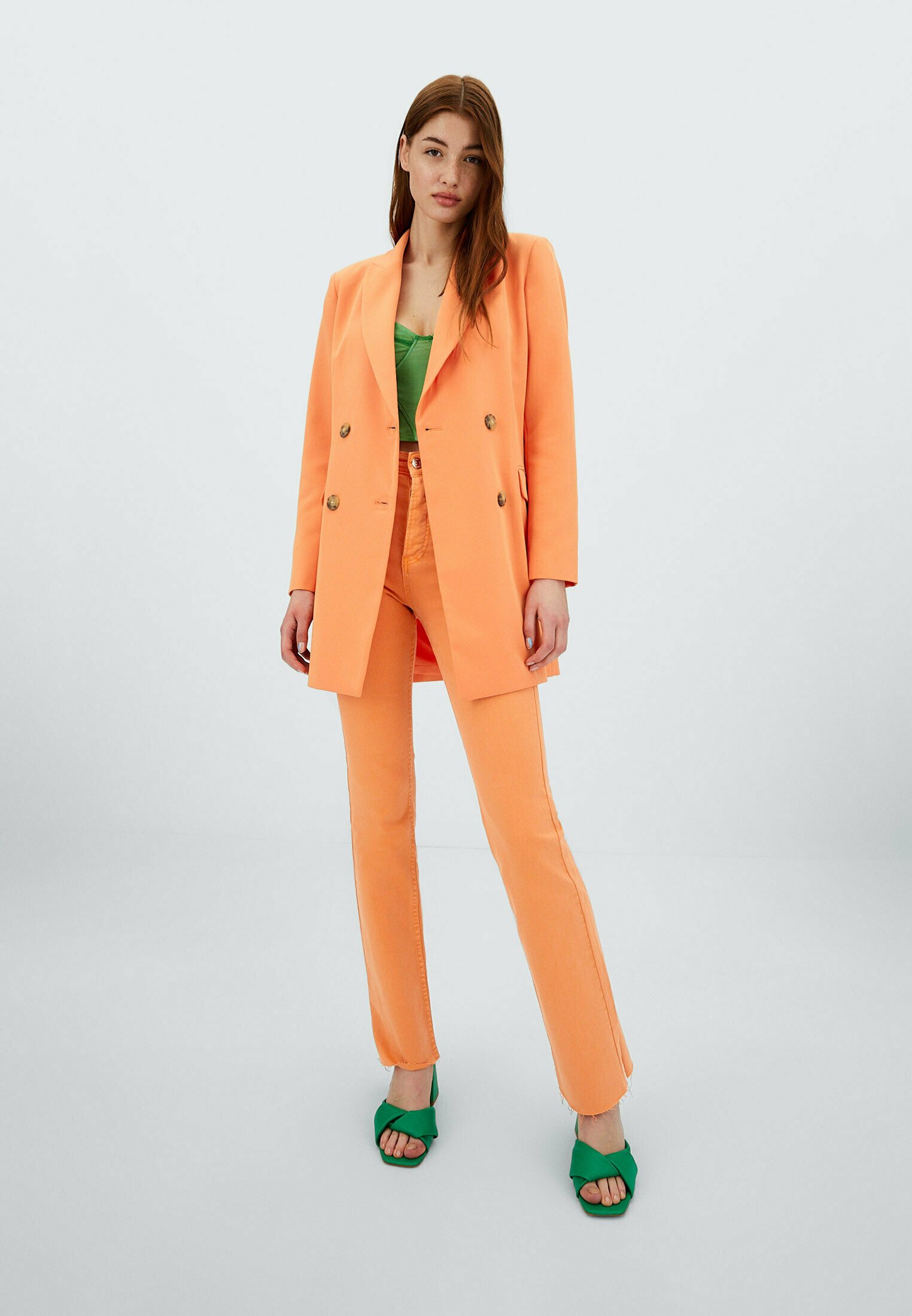 Stradivarius BLAZER DRESS - Cappotto corto - orange/arancione - Zalando.it