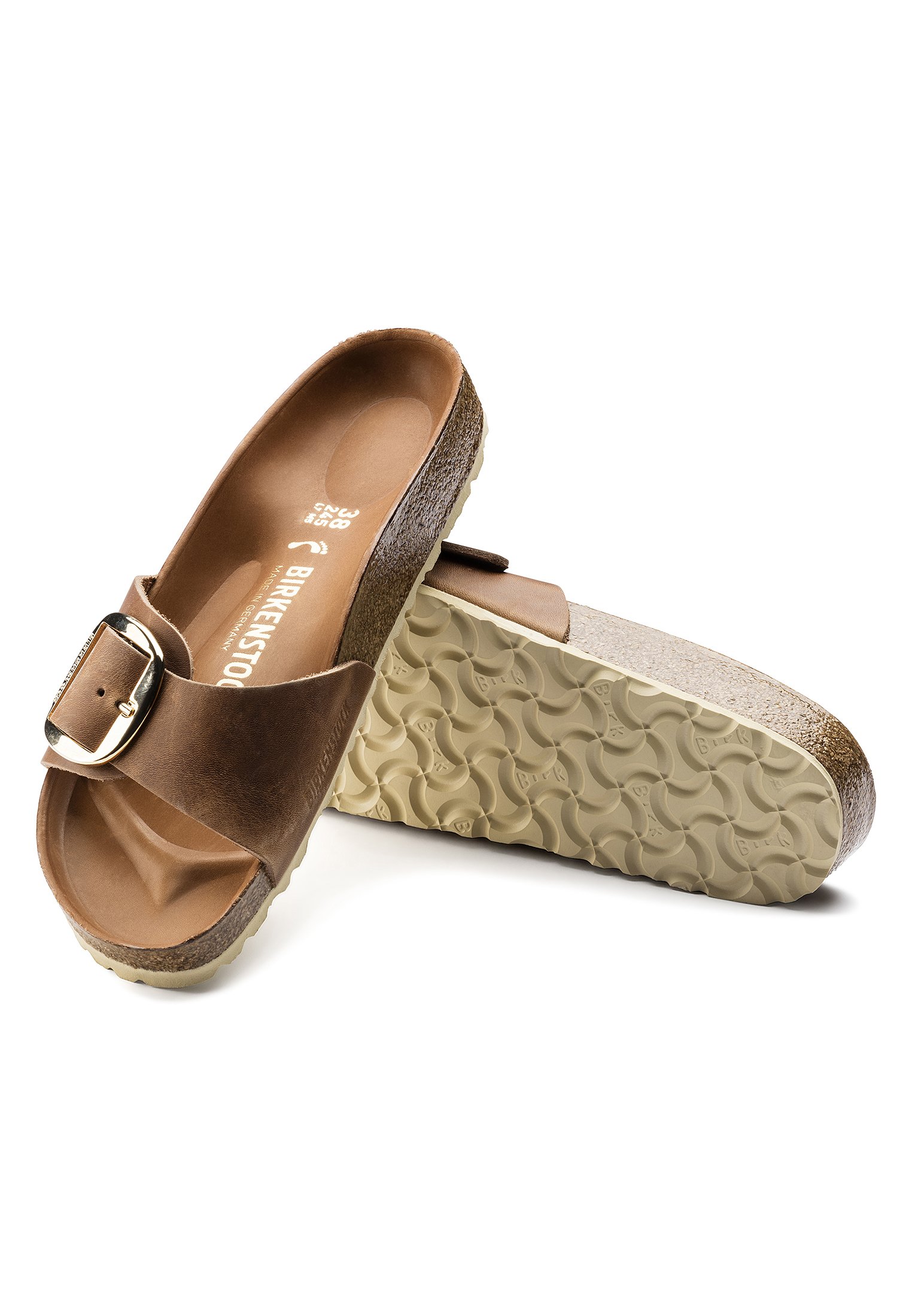 Birkenstock MADRID BIG BUCKLE REGULAR - Sandals - cognac - Zalando