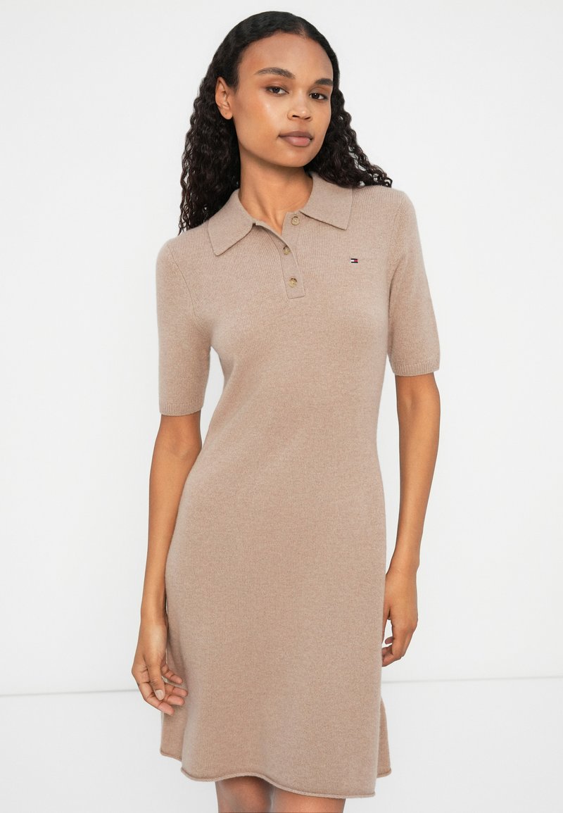 Tommy Hilfiger SOFT DRESS - Jumper dress - safari heather/beige - Zalando