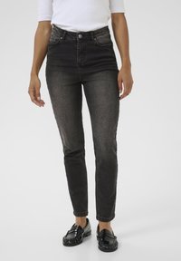 Kaffe WILLOW  - Džíny Slim Fit - dark grey wash