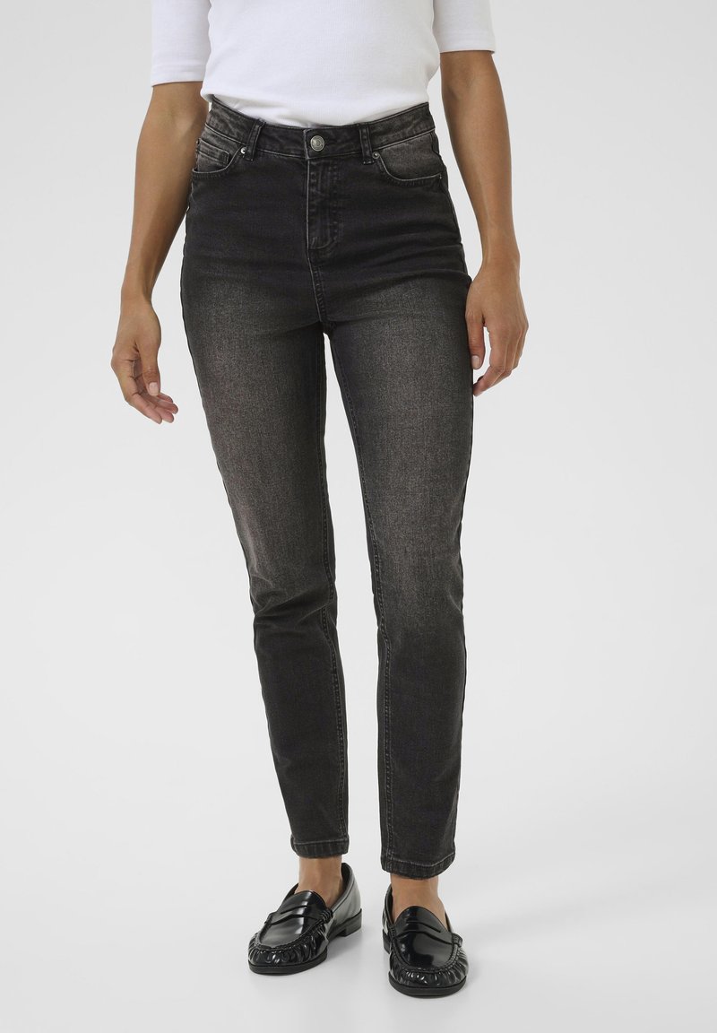 Kaffe WILLOW - Džíny Slim Fit - dark grey wash
