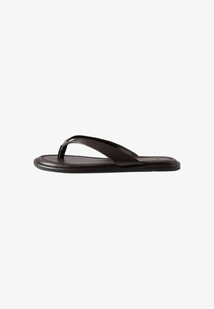 THE SET, REGULAR FIT - TOE THONG FLAT SANDALS . - Zehentrenner - brown