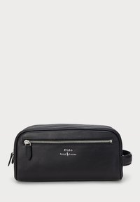 SMOOTH LEATHER TRAVEL CASE - Kosmetická taška - black