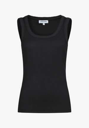 More & More, MORE & MORE SCHMALES, GERIPPTES BASIC-TANKTOP - Top - black