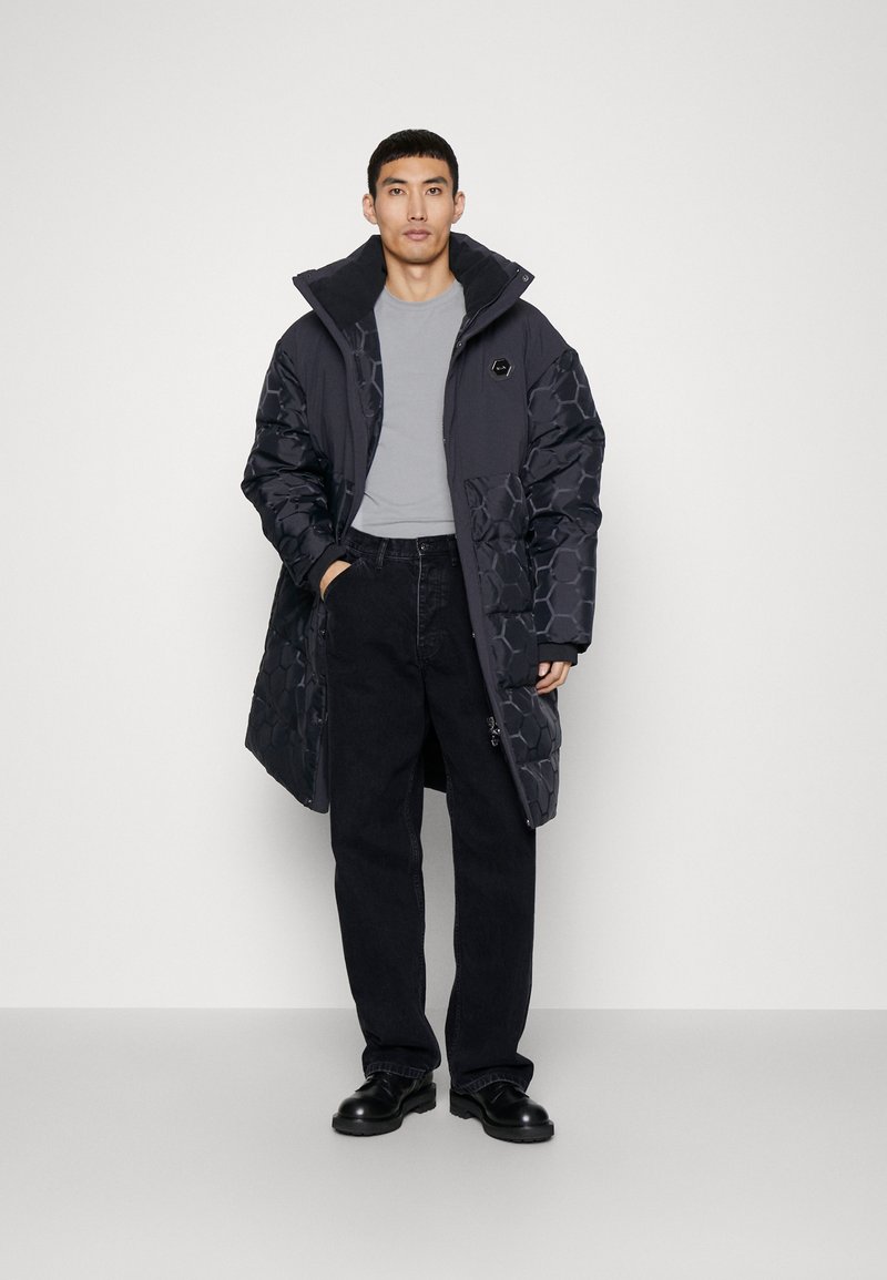 BALR. DANTE JACQUARD LONG PUFFER - Winter coat - jet black/black 
