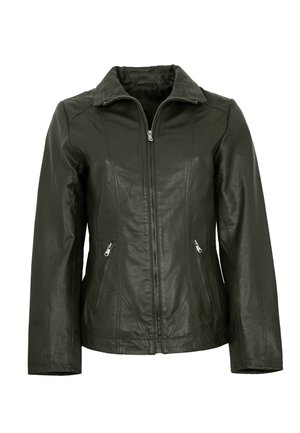 PAULINA - Lederjacke - olivbe