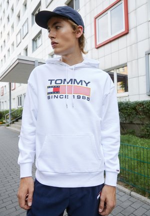 ATHLETIC LOGO HOODIE - Felpa con cappuccio - white