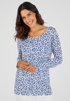 Pullover - bleu fleuri