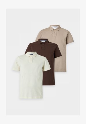 Pier One, 3 PACK - Poloshirt - goat/hot fudge/coconut milk