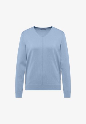 Cecil, Knee-Length Corduroy Skirt with Pockets - Pullover - easy blue