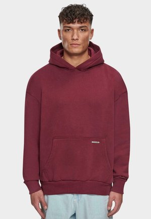 BAZIX REPUBLIQ SUPER HEAVY BLANK - Felpa con cappuccio - burgundy