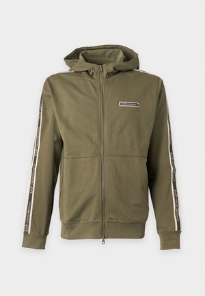EA7 Emporio Armani, TRAIN LOGO SERIES HOODIE TAPE - Zip-up sweatshirt - kalamata