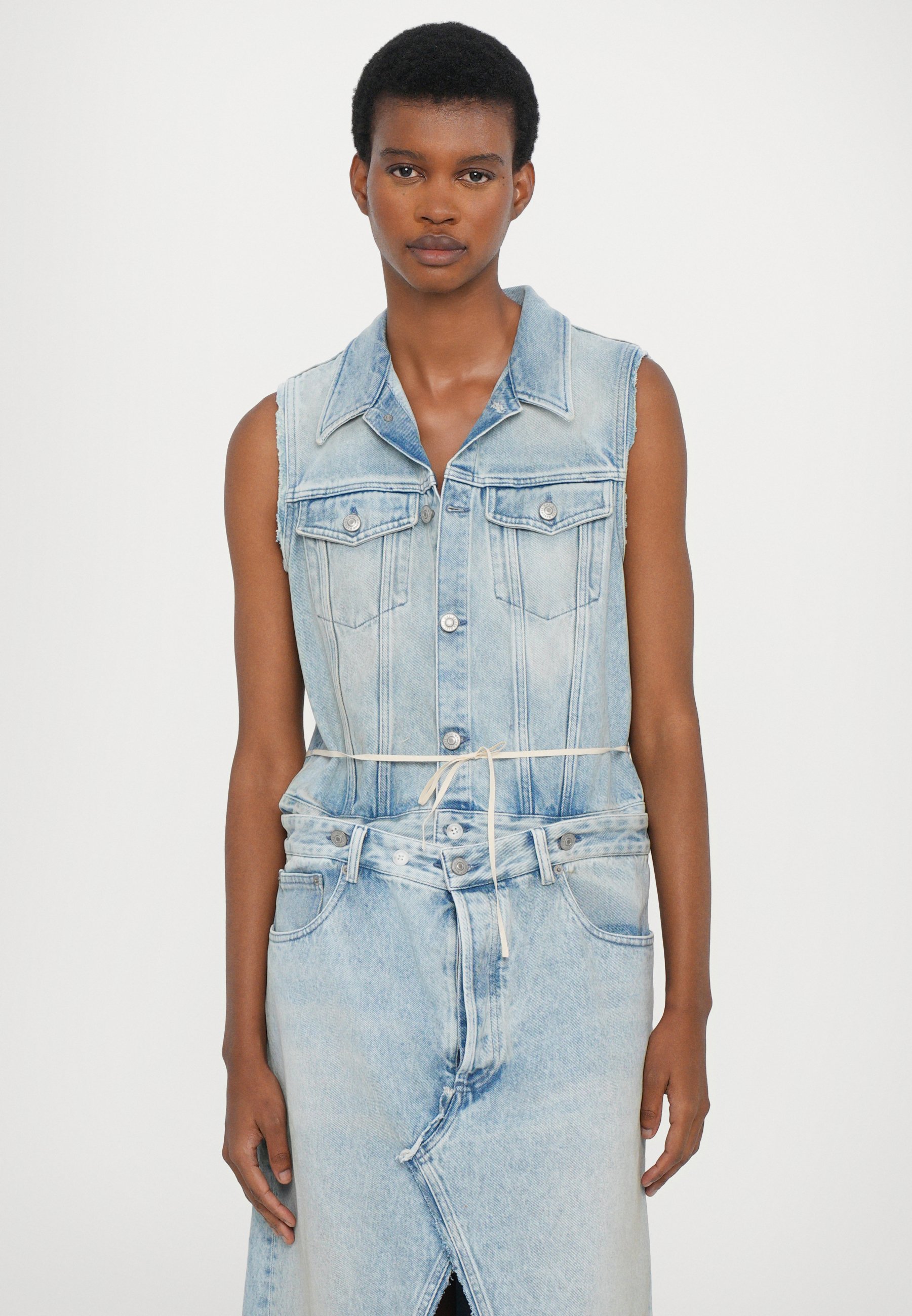 MM6 Maison Margiela Maxi dress - medium blue/blue denim
