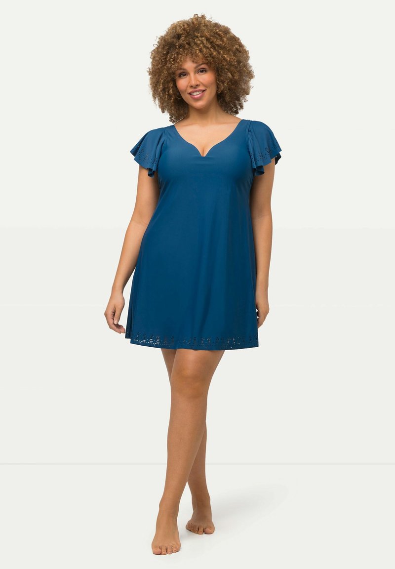 Ulla Popken SWIMDRESS - Uimapuku - dark blue