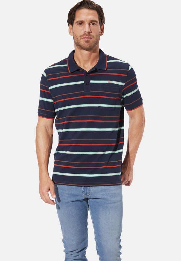 Poloshirt - dunkelblau gestreift