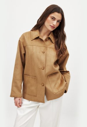 NA-KD SEAM DETAIL - Faux leather jacket - camel