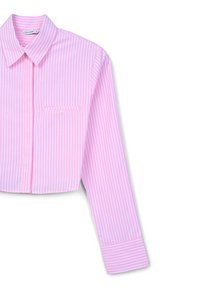 Calliope CROP A RIGHE - Camicia - var rosa medio
