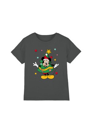 Disney MICKEY MOUSE CHRISTMAS TREE  DARK - T-Shirt print - anthracite