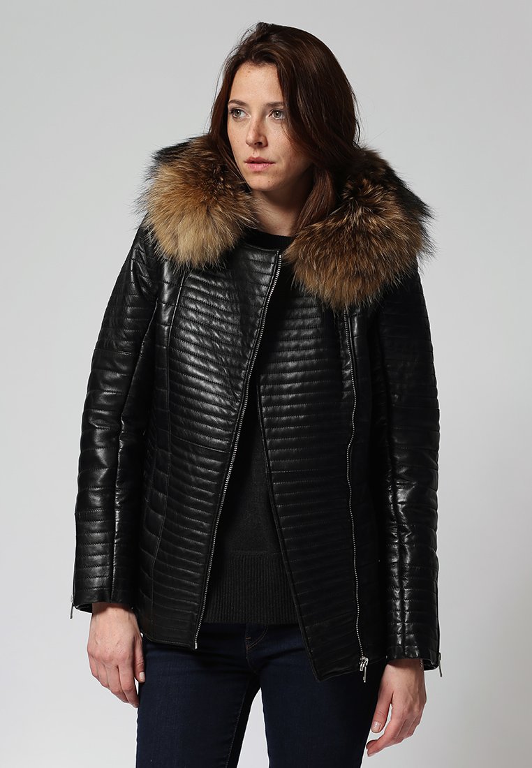 Le Temps Des Cerises Doudoune Lerina 0001 Black - Femme Hiver Pailletée Avec Capuche Amovible