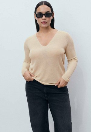 Striktrøje - gold-coloured