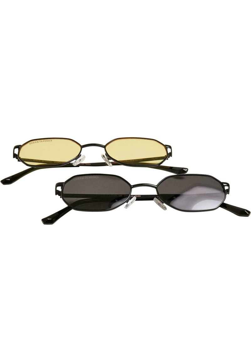 Urban Classics Occhiali Da Sole Unisex Bogota - Nero, Montatura Larga Quadrata, Protezione UV400, Custodia Inclusa