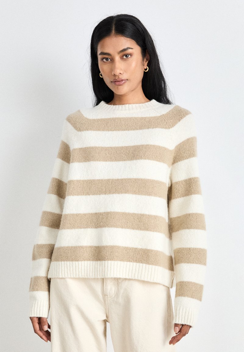BOSS FEBISAN - Strickpullover - beige/off-white