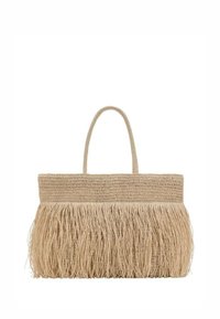 Mango SHOULDER WITH FRINGES - Sac à main - beige