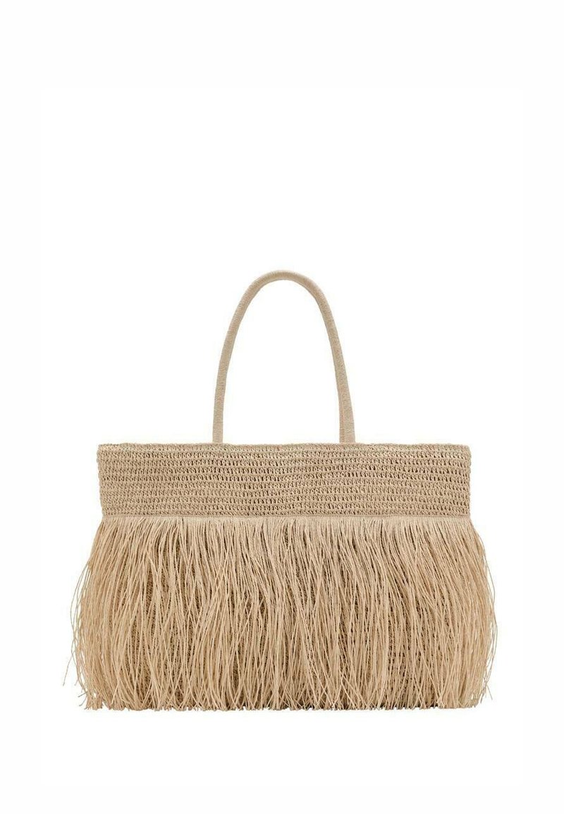 Mango SHOULDER WITH FRINGES - Sac à main - beige