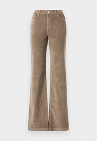 Noisy May NMCORD YOLANDA WIDE LEG - Auduma bikses - silver mink