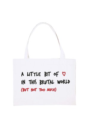 BRUTAL EMBROIDERY SHOPPING - Shopping bag - white