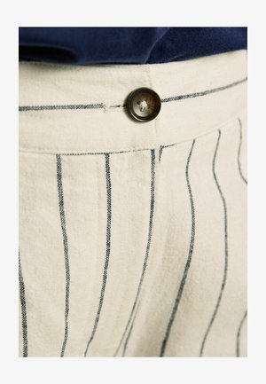 Joules, TAILORED WIDE - Nohavice - cream navy striped