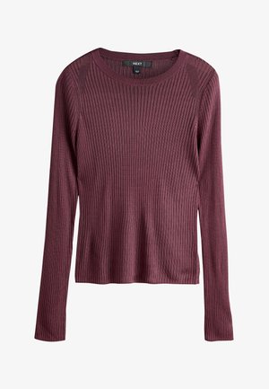 Next, REGULAR FIT - SHEEN RIBBED - Maglietta a manica lunga - burgundy red