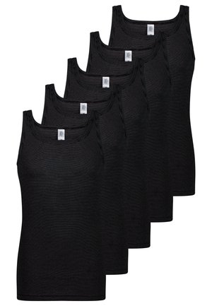 5ER PACK RINGEL - Unterhemd/-shirt - schwarz
