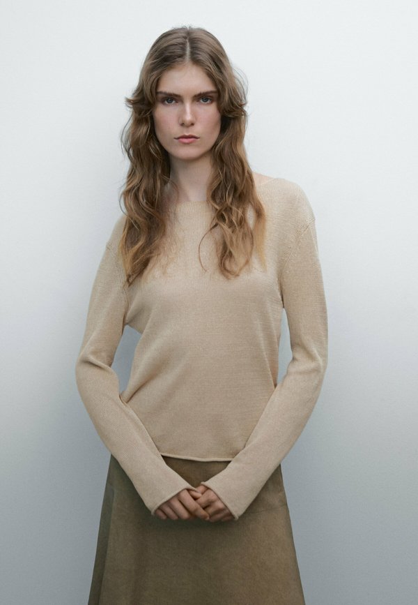 CUTWORK - Jumper - sand