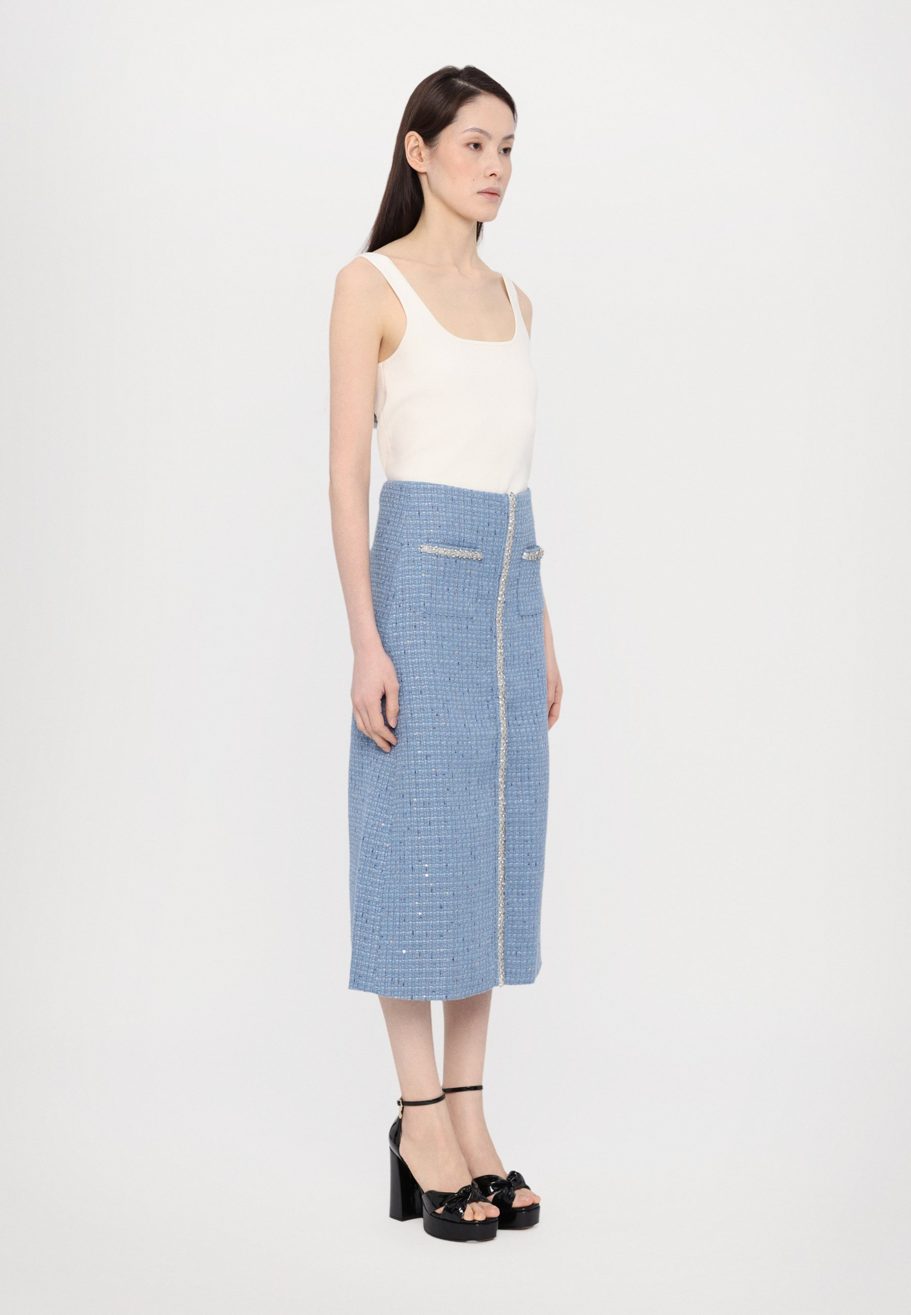 Maje JILYA - Pencil skirt - bleu/blue - Zalando