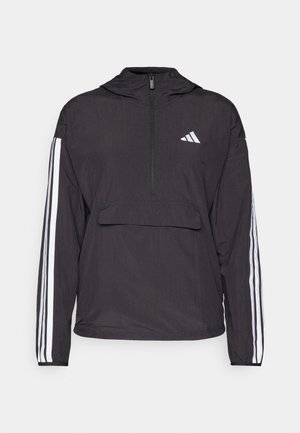 adidas Sportswear ESSENTIALS STRIPES LIFESTYLE - Neperpučiamoji striukė - black/white