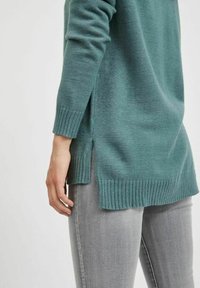 VILA Stickad tröja - dark blue