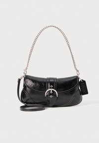CRINKLE PATENT SOHO BAG - Rankinė per petį - black