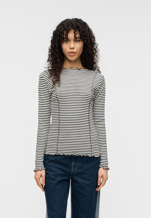 STRIPE SIRI - Langarmshirt - vanilla ice/black